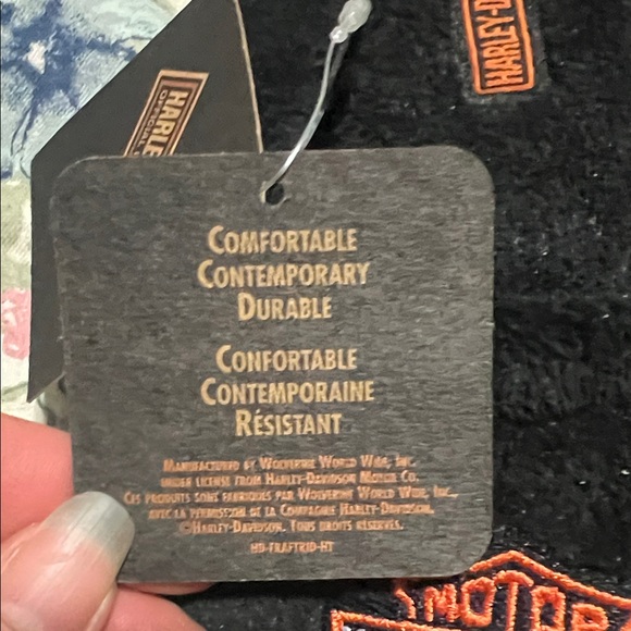 Harley-Davidson Black and Orange Slippers NWT - Picture 3 of 6